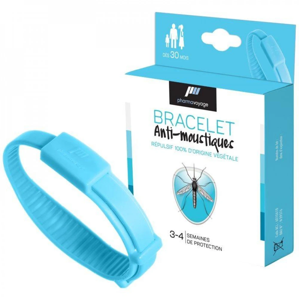 Bracelet Anti-moustiques Bleu Pharmavoyage 2 Bracelet Anti-moustiques Bleu Pharmavoyage – Image 2