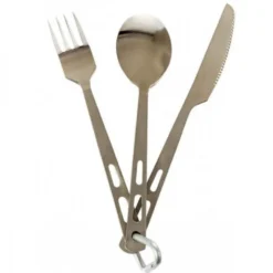 CAO Couvert 3 Pièces Inox + Mousqueton