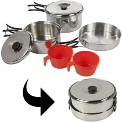 Popote Inox 2 Personnes Regatta Compact Cook Set + Housse