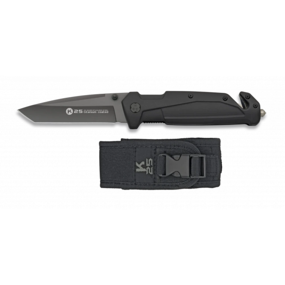 Couteau Pliant K25 Manche Caoutchouc Lame 9 Cm 1 Couteau Pliant K25 Manche Caoutchouc Lame 9 Cm