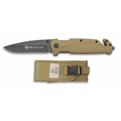 Couteau Pliant K25 Manche Caoutchouc Lame 9 Cm Coyote