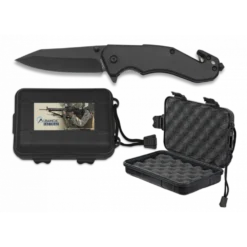 Couteau Tactique Pliant Noir Lame 8.5