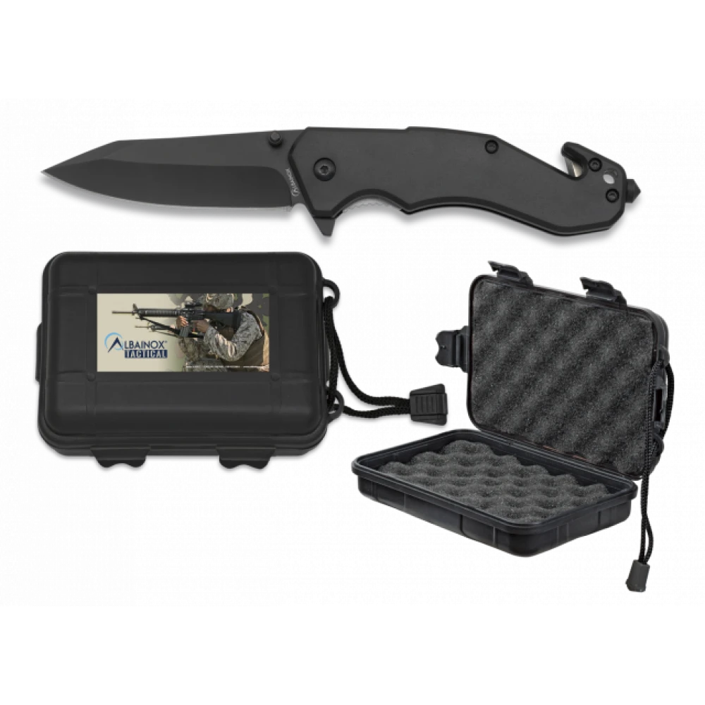 Couteau Tactique Pliant Noir Lame 8.5 1 Couteau Tactique Pliant Noir Lame 8.5