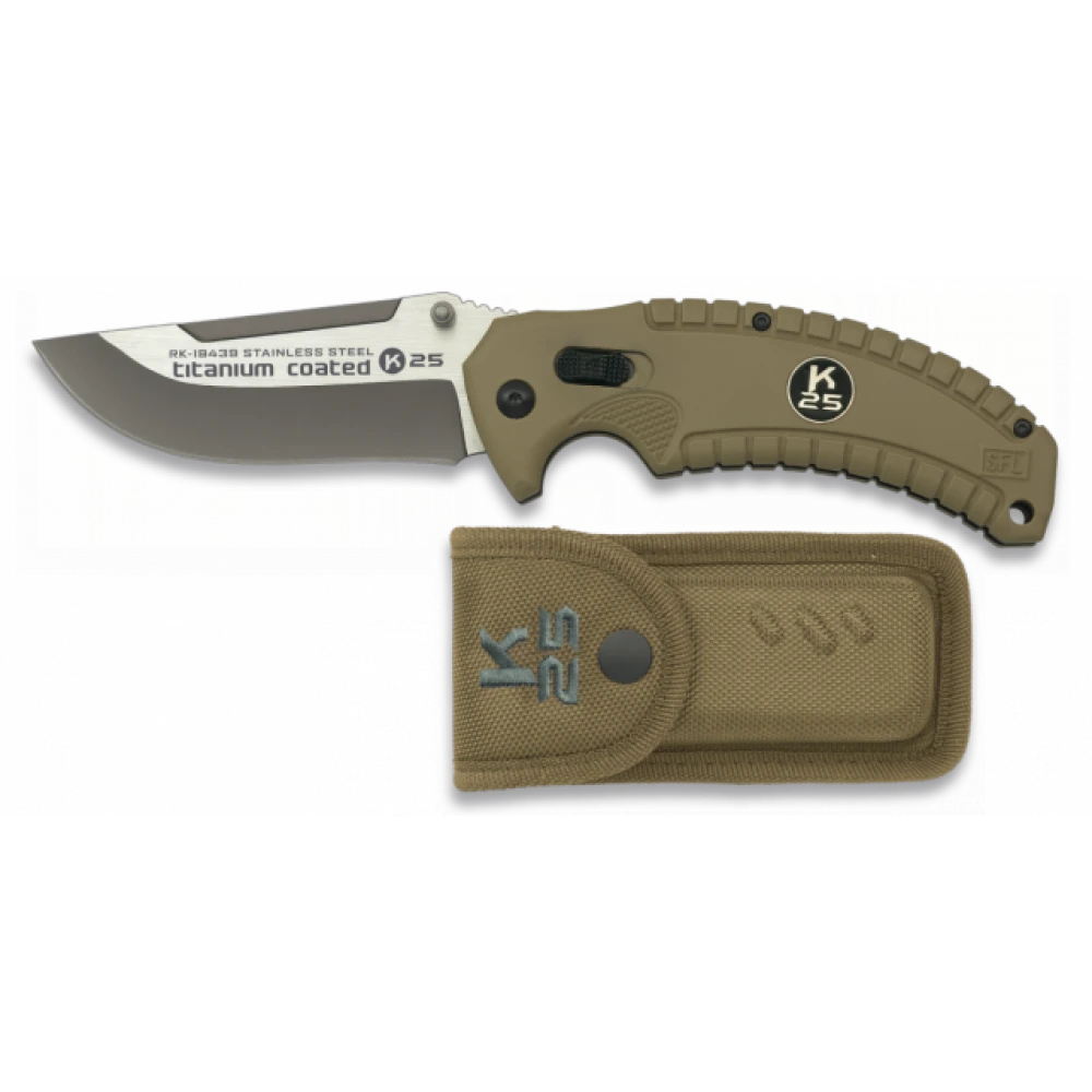 Couteau K25 SFL Coyote Avec Revêtement En Titane 1 Couteau K25 SFL Coyote Avec Revêtement En Titane