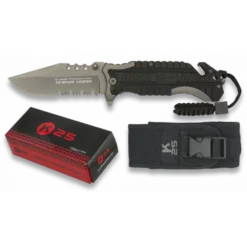 Couteau Pliant K25 Noir Lame 9.5 Cm