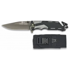 Couteau Pliable Gris Noir Lame 9.4 Cm