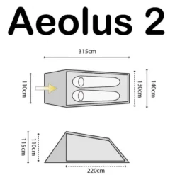 HIGHLANDER Tente Gonflable Aeolus 2 Personnes -Aventurial Soldes Magasin image 605 1 5028