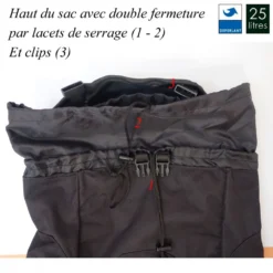 HIGHLANDER Sac à Dos Militaire 25L Noir -Aventurial Soldes Magasin sac a dos 25 litres no
